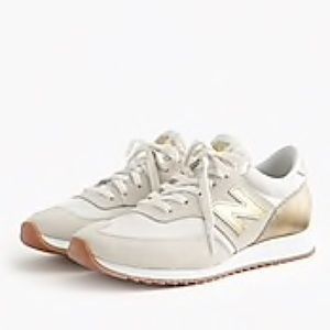 New Balance x J Crew. 620 Sneakers. Gold.